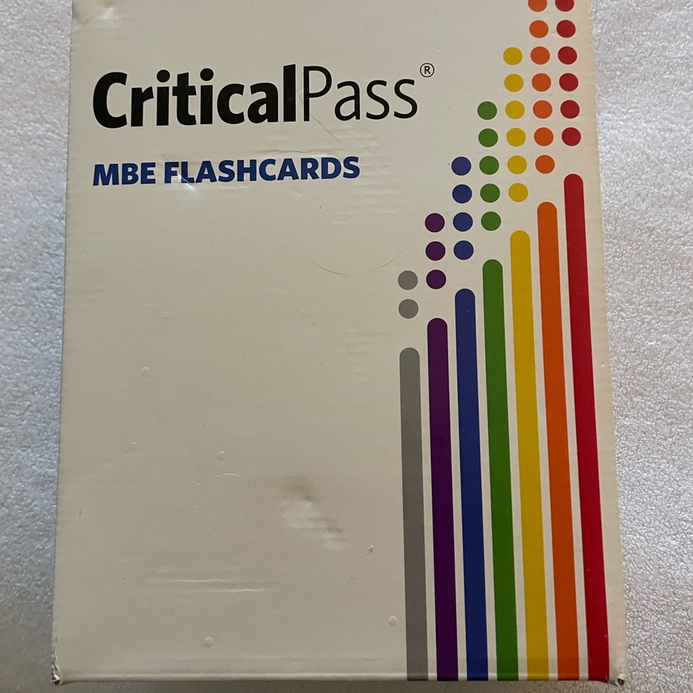 Critical pass flashcards for MBE multistate bar exam